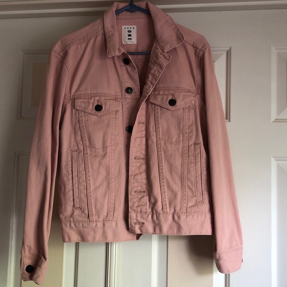 Aero One Pink Denim Jacket